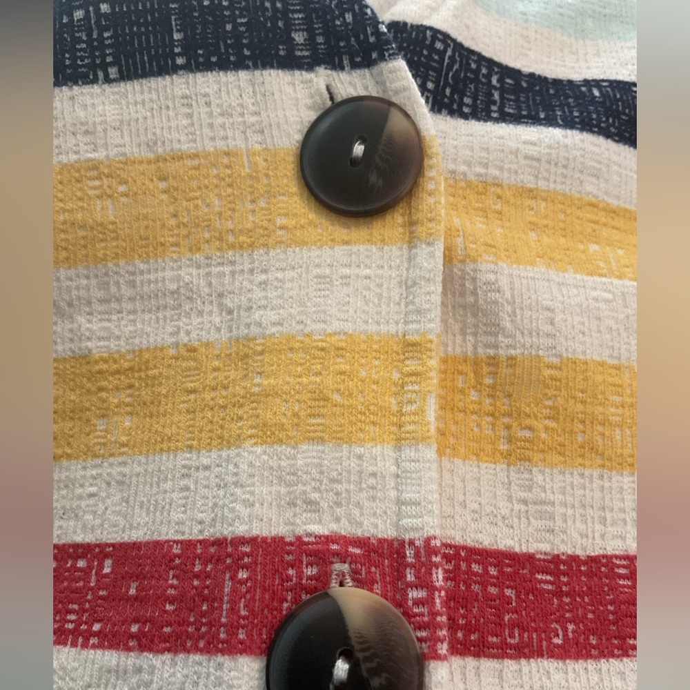 NWT Old Navy Red, Yellow, navy & White Striped Women's Top - Picture 5 of 7